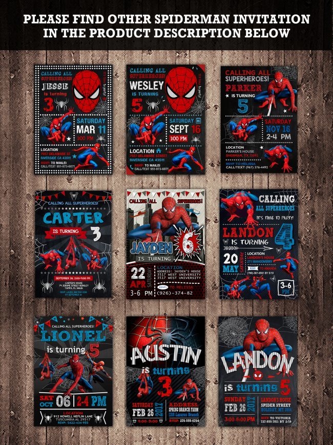 Spiderman Party Invite Ideas,  Spiderman Invite