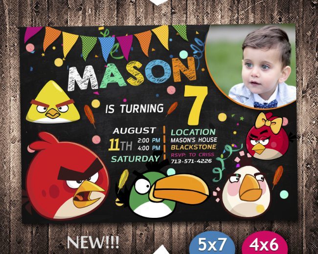 Angry Birds Invitation,  Angry Birds Invite