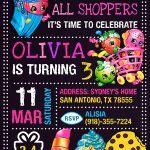 Shopkins Birthday Card Diy,  Shopkins Invite