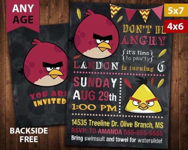 Angry Birds Invitation,  Angry Birds Invite
