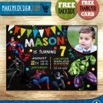 Avengers Birthday Invitations Boys,  Superhero Invitation