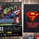 Avengers Party Invites,  Superhero Invitation