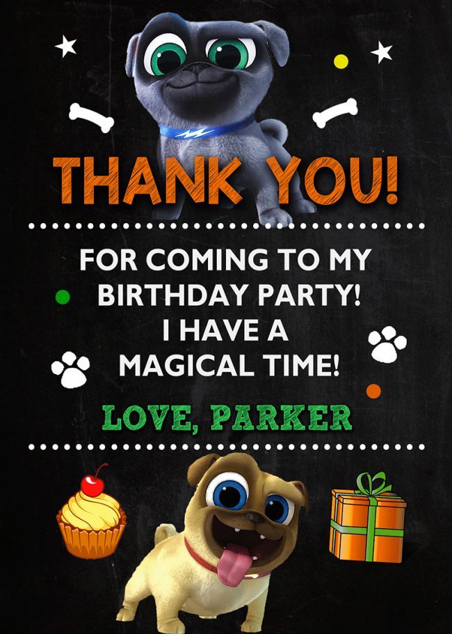 Puppy Dog Pals Invitation, Puppy Dog Pals Invite