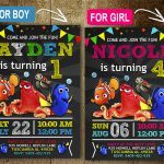 Finding Dory Birthday Invitation,  Finding Nemo Invitation