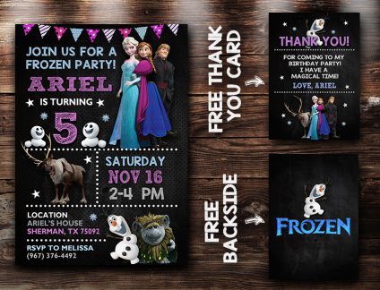 Frozen Birthday Invitations,  Frozen Invite