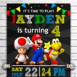 Mario Invitation,  Mario Invite