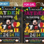 Mickey Mouse Party Invites,  Mickey Mouse Invite
