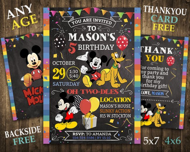 Mickey Mouse Invitations Printables,  Mickey Mouse Invite