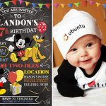 Mickey Mouse Invitation With Picture,  Mickey Mouse Invite