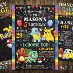 Pokemon Birthday Invitation,  Pokemon Invite