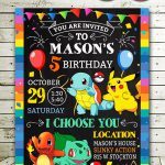 Pokemon Birthday Invitation,  Pokemon Invite