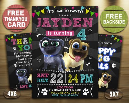 Puppy Dog Pals Girl Invitation, Puppy Dog Pals Invite, Puppy Dog Pals Birthday Party, Puppy Dog Pals Printable, Puppy Dog Pals Card, DIY