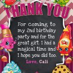 Shopkins Invitation Card,  Shopkins Invite