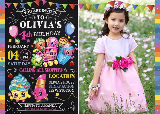 Shopkins Invitation With Picture,  Shopkins Invite