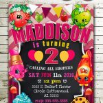 Shopkins Invitation Card,  Shopkins Invite