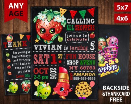 Shopkins Invitation,  Shopkins Invite