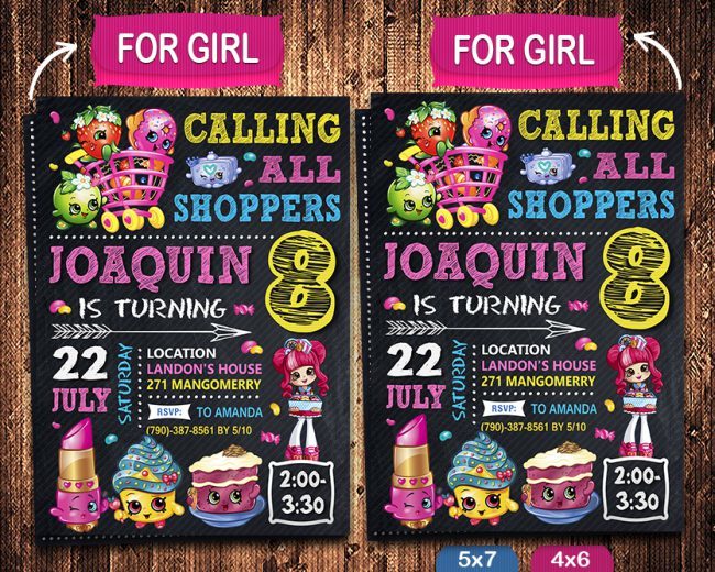 Shopkins Invitations Printables, Shopkins Invite