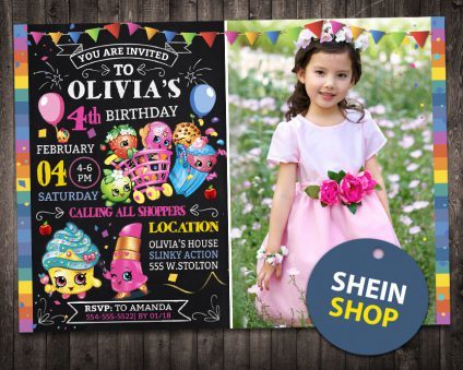 Shopkins Invitation With Picture,  Shopkins Invite