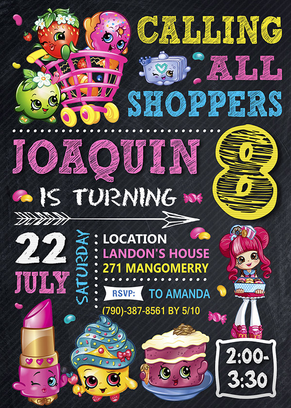 Shopkins Invitations Printables, Shopkins Invite