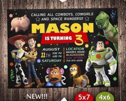Toy Story Birthday Invitations Diy, Toy Story Invite
