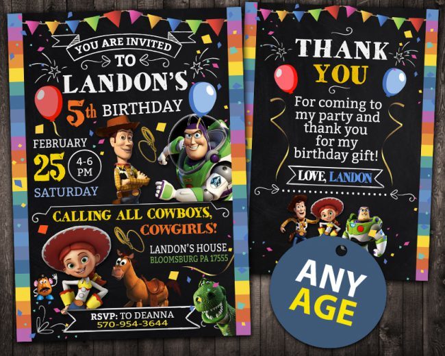 Toy Story Birthday Invitation, Toy Story Invite