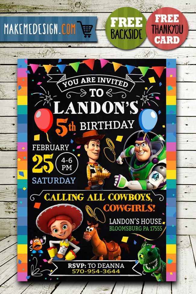 Toy Story Birthday Invitation, Toy Story Invite