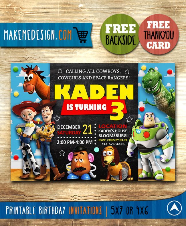 Toy Story Invitation, Toy Story Invite