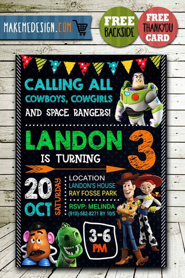 Toy Story Invitation, Toy Story Invite