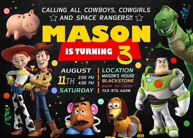 Toy Story Birthday Invitations Diy, Toy Story Invite