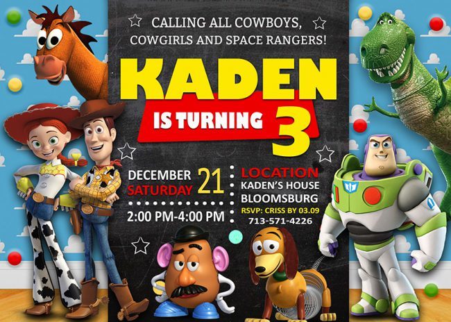Toy Story Invitation, Toy Story Invite