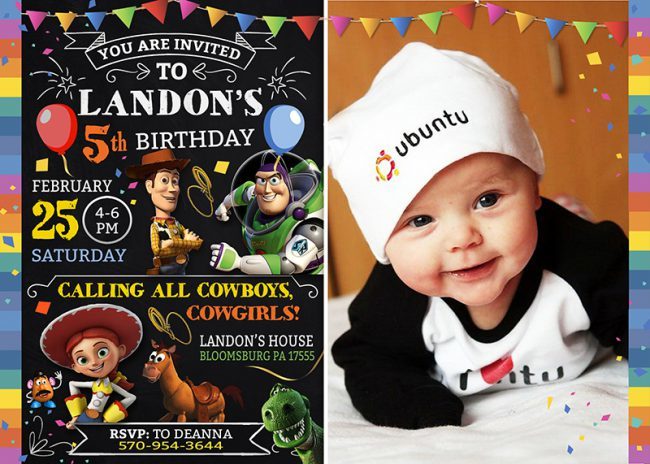 Toy Story Invitation With Picture, Toy Story Invite