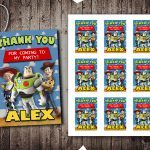 Toy Story Thank You Tags, Toy Story Tags