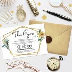 Gold Thank You For Your Order,  Customer Thank You Card