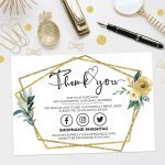 Gold Thank You For Your Order,  Customer Thank You Card
