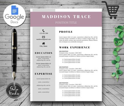 Google Docs Resume Template with Picture, Photo Resume Template Google Docs, Resume and Cover Letter Template, Modern Resume Template