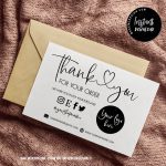 Modern Thank You For Your Order,  Small Business Insert card