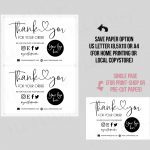 Modern Thank You For Your Order,  Small Business Insert card