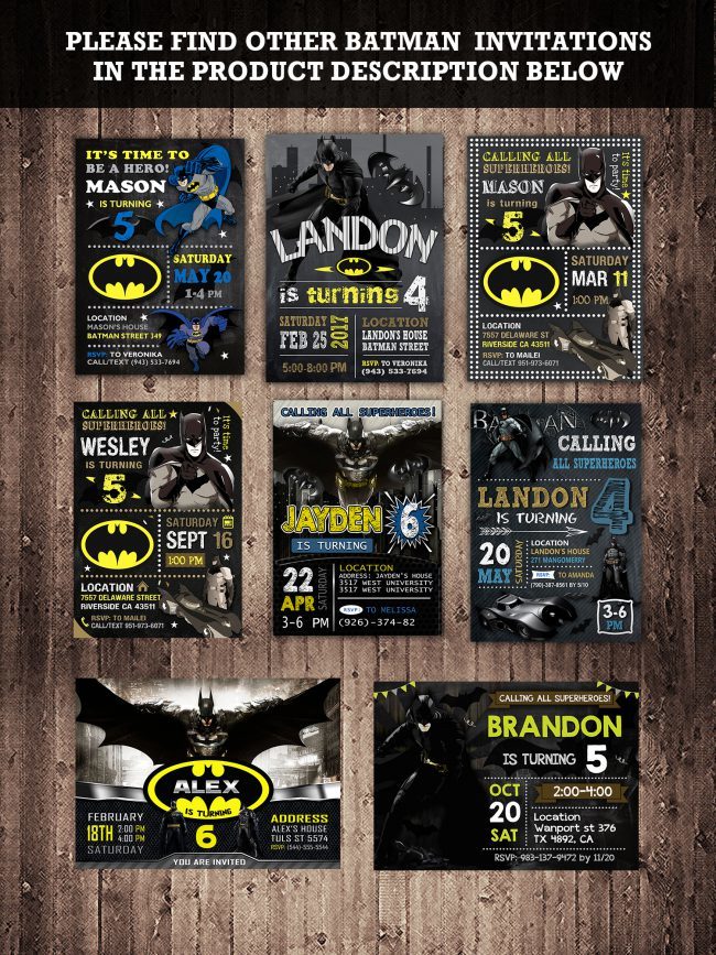 Batman Invitations Printables,  Batman Invite