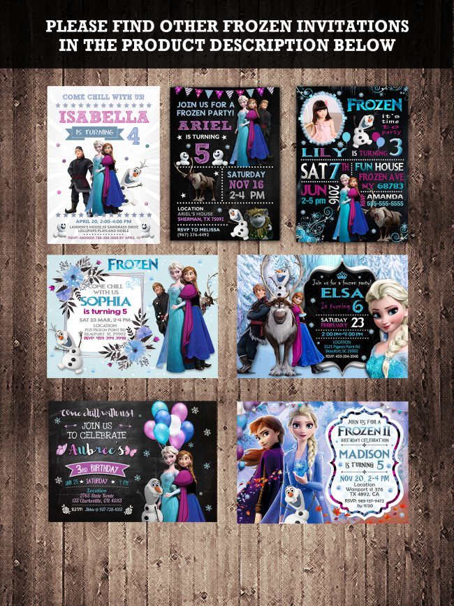 Frozen Invitation With Picture,  Frozen Invite