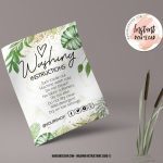 Greenery Gold Washing Instructions,  Printable Care Instructions Template