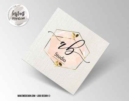 Rose Gold Logo Design,  Printable Business Card