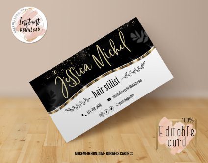 Luxury Black Business Card,  Design Business