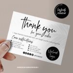 Modern Washing Instructions,  Washing Instructions Card Template