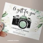 Greenery Gift Certificate Photography,  Photography Gift Certificate Template