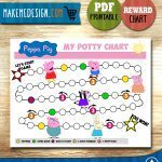 Peppa Pig Reward Chart,  Peppa Pig Potty Chart
