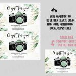 Greenery Gift Certificate Photography,  Photography Gift Certificate Template