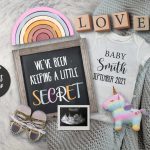 Rainbow Pregnancy Announcement,  Digital Pregnancy Announcement