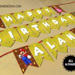 Mario Birthday Banner,  Happy Birthday Banner Mario
