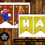 Mario Birthday Banner,  Happy Birthday Banner Mario