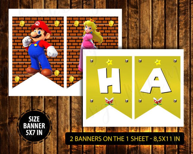 Mario Birthday Banner,  Happy Birthday Banner Mario